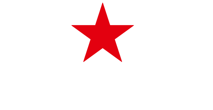 Heineken logo with red star and establishment year 1873 on black background