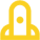 Child safety lock on a yellow kitchen cabinet handle for home safety